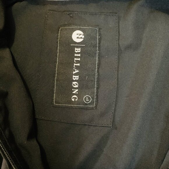Billabong Jacket Mens Large Black Grey Hooded Stretch Full Zip Platinum X - Picture 10 of 15